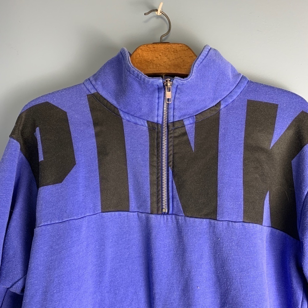 Victoria’s Secret PINK Purple Quarter Zip - Picture 2 of 4